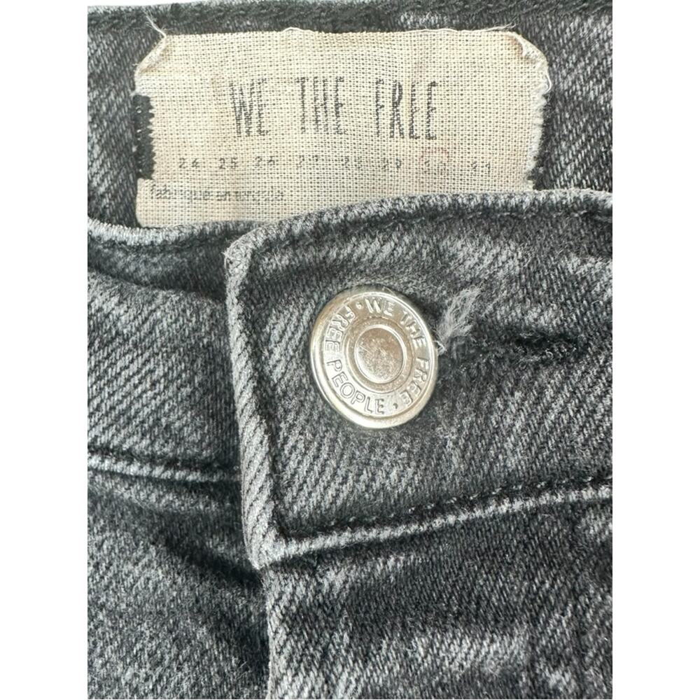 Free People We The Free Black Distressed Skinny Jeans High Rise 30 - Picture 5 of 8